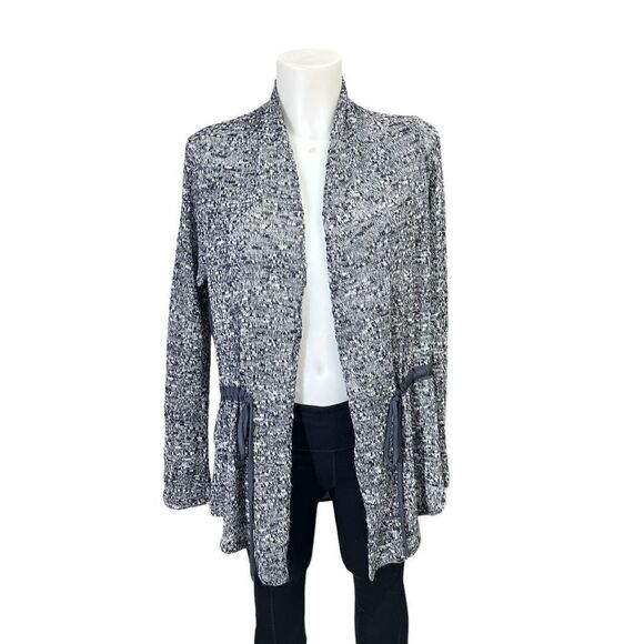 Anthropologie Dolan Heathered Gray Open Front Knit Tie on waist LinedCardigan XS - Picture 1 of 10